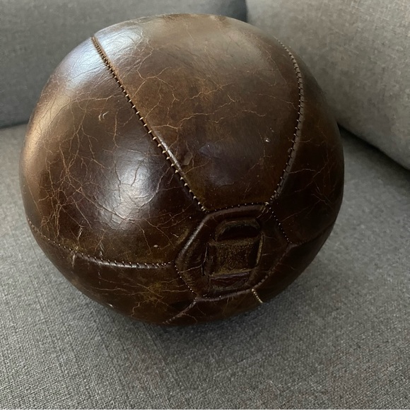 Vintage Leather Decorative Ball - Picture 3 of 8